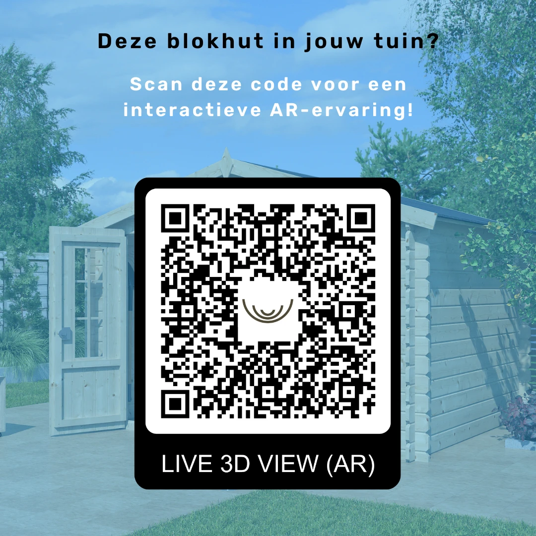 Woodlands Blokhut Coventry L 355 x 320 cm Wanddikte 28 mm - Afbeelding 9